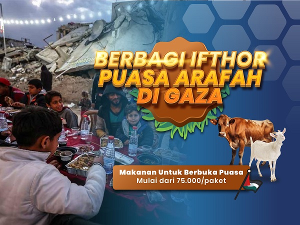 Berbagi Ifthor Puasa Arafah di Gaza Palestina